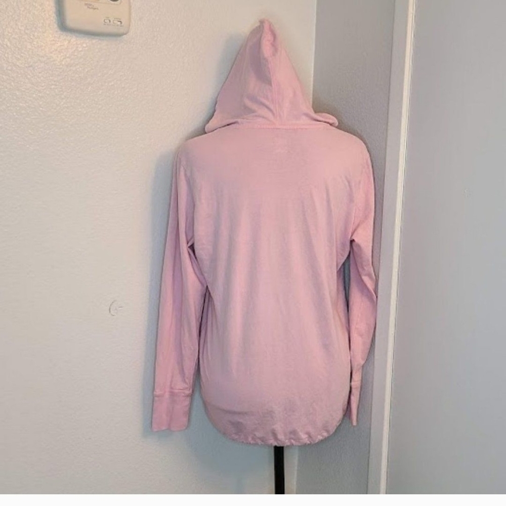 Pink Hooded Long Sleeve Top